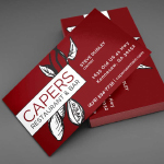 Capers Restaurant & Bar Business Card, 2016